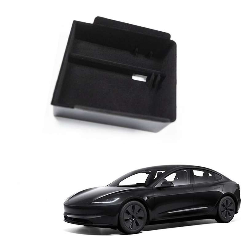 for Model 3 2024 Center Console Armrest Storage Box Organizer Abs Flocking Storage Tray Accessories