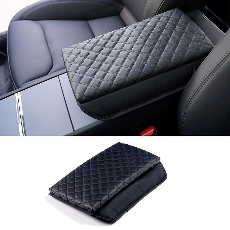 for Model 3 2024 Center Console Cover, Pu Armrest Box Cushion Protector Accessories
