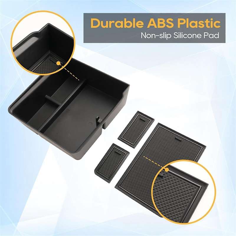 for Model 3 2024 Centre Console Organiser & Armrest Storage Box Tray Interior Accessories , 2pcs