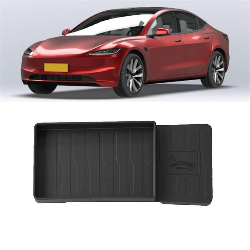 for Model 3 2024 Center Console Organizer Tray Accessories Dashboard Hidden Storage Box Behind Scree