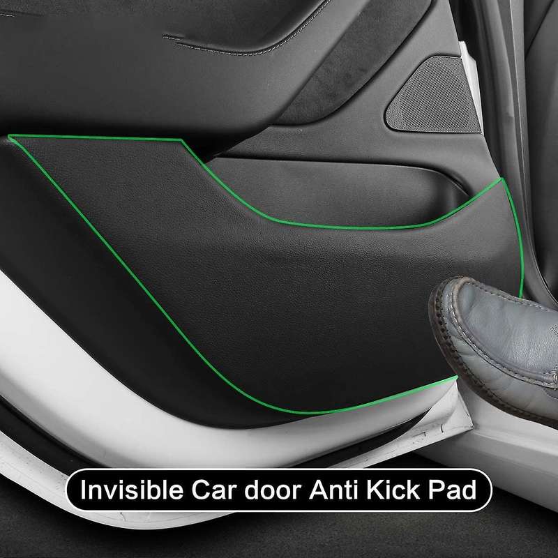 for Model 3 Car Leather Door Anti Kick Pad Protection Side Edge Film Protector Sticker Mat Accessori
