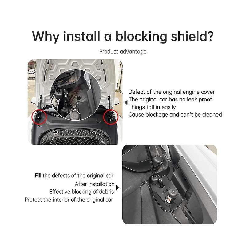 for Model 3 Front Spare Case Machine Cover Guide Water Tank Block Cover Leakproof for 2022-2023