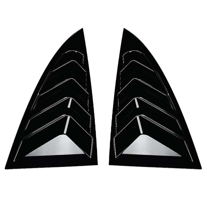for Model 3 2024+ Rear Side Window Louvers Scoop Shades Cover Blinds Spoiler Gloss Black