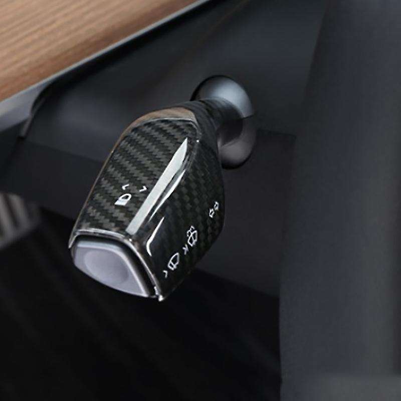 for Model 3 Model Y 2016-19 Car Carbon Fiber Wiper Shift Trim Steering Wheel Shift Paddle Cover Acce