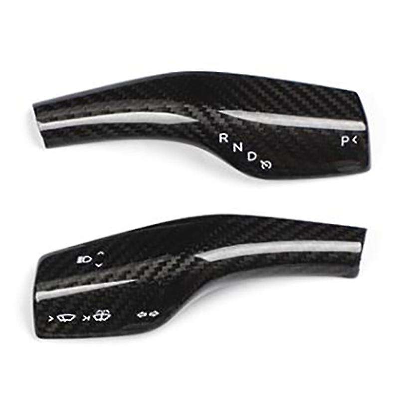 for Model 3 Model Y 2016-19 Car Carbon Fiber Wiper Shift Trim Steering Wheel Shift Paddle Cover Acce