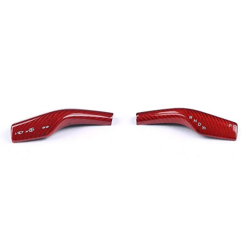 for Model 3 Model Y 2016-2019 Car Carbon Fiber Wiper Shift Trim Steering Wheel Shift Paddle Cover Ac