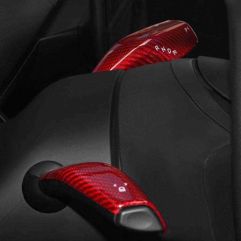 for Model 3 Model Y 2016-2019 Car Carbon Fiber Wiper Shift Trim Steering Wheel Shift Paddle Cover Ac