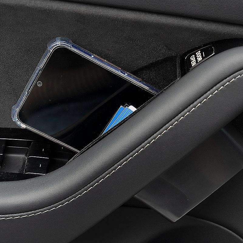 for Model 3 Model Y 2020 2021 Car Door Side Armrest Box Storage Organizer Container Holder Box Suede