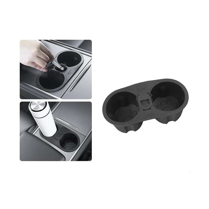 for Model 3 Model Y 2017-2023 Water Cup Holder Insert Center Console Slot Limit Clip Kit Accessories