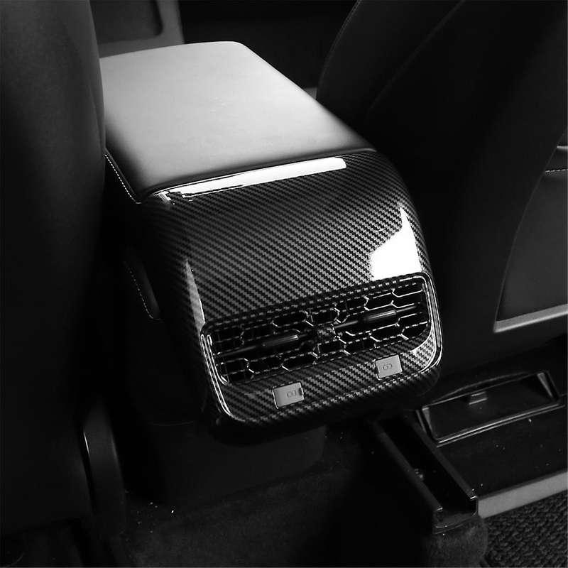 for Model 3 Model Y 2021-2023 Car Rear Air Condition Vent Outlet Cover Trim Interior Accessories ABS
