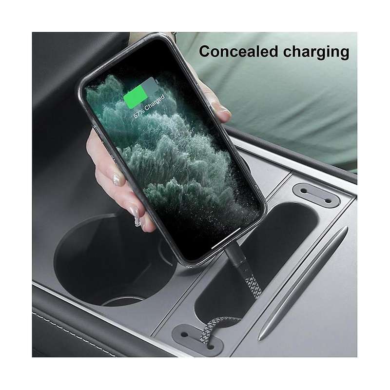 for Model 3 Model Y 2019-2023 Car Center Console Docking Station USB Hub Storage Box Organizer Acces