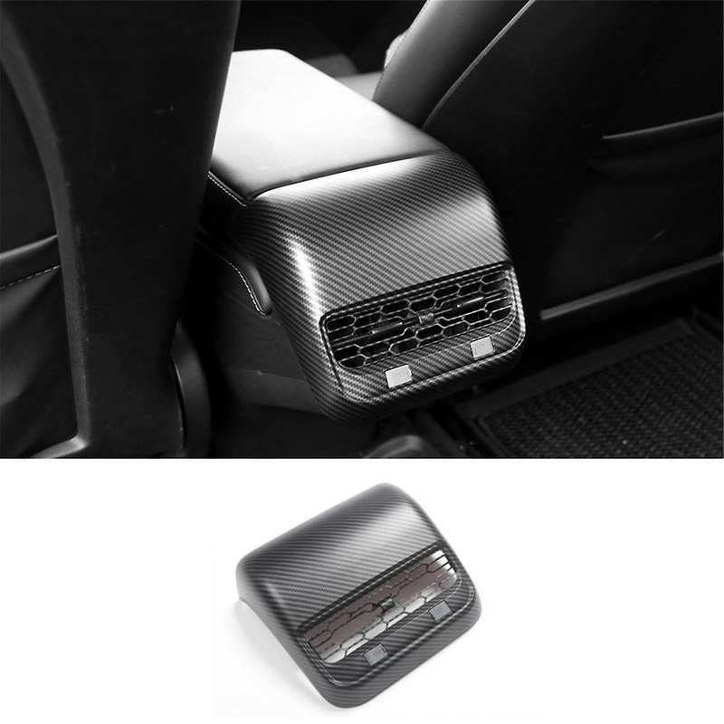 for Model 3 Model Y 2021-2023 Car Rear Air Condition Vent Outlet Cover Trim Interior Accessories Abs