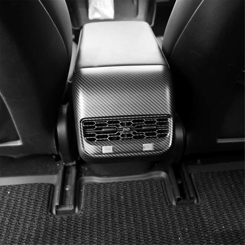for Model 3 Model Y 2021-2023 Car Rear Air Condition Vent Outlet Cover Trim Interior Accessories Abs