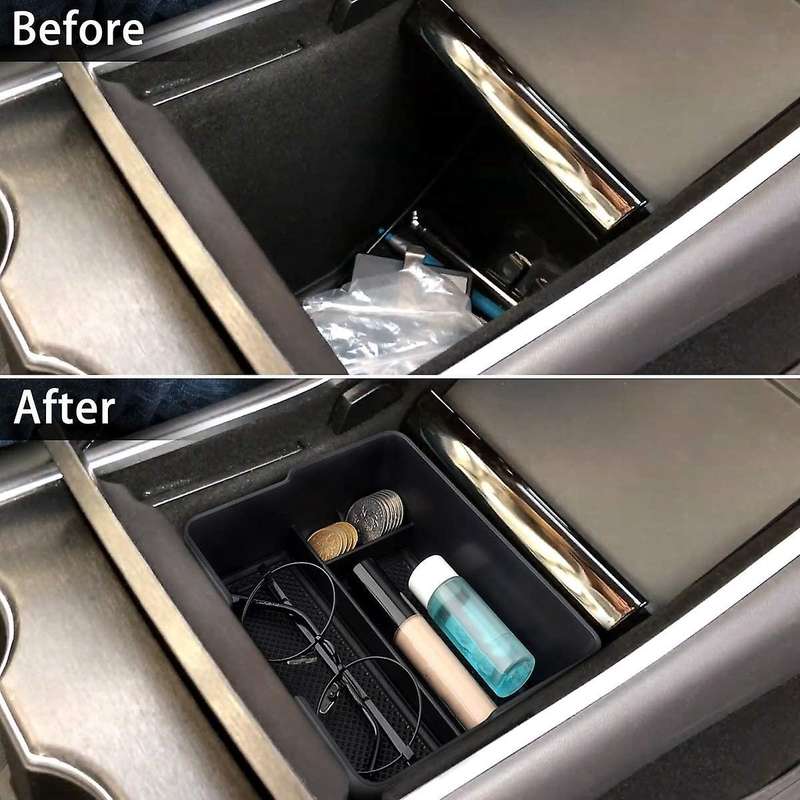 for Model 3 Model Y Center Console Organizer Tray Accessoies with Coin and Sunglass Holder