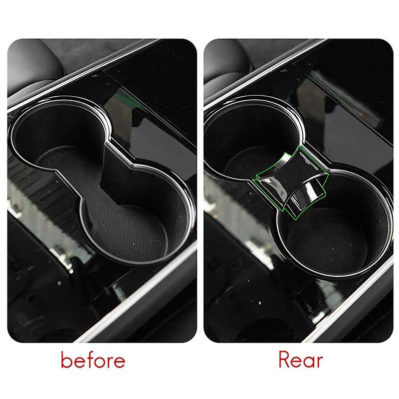 for Model 3 Model Y Interior Accessories Center Console Car Cup Holder Insert (Not Fit for 2021 Mode