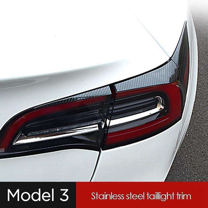 for Model 3 Rear Tail Light Eyebrow Cover Rear Brake Lamp Strips Exterior Styling