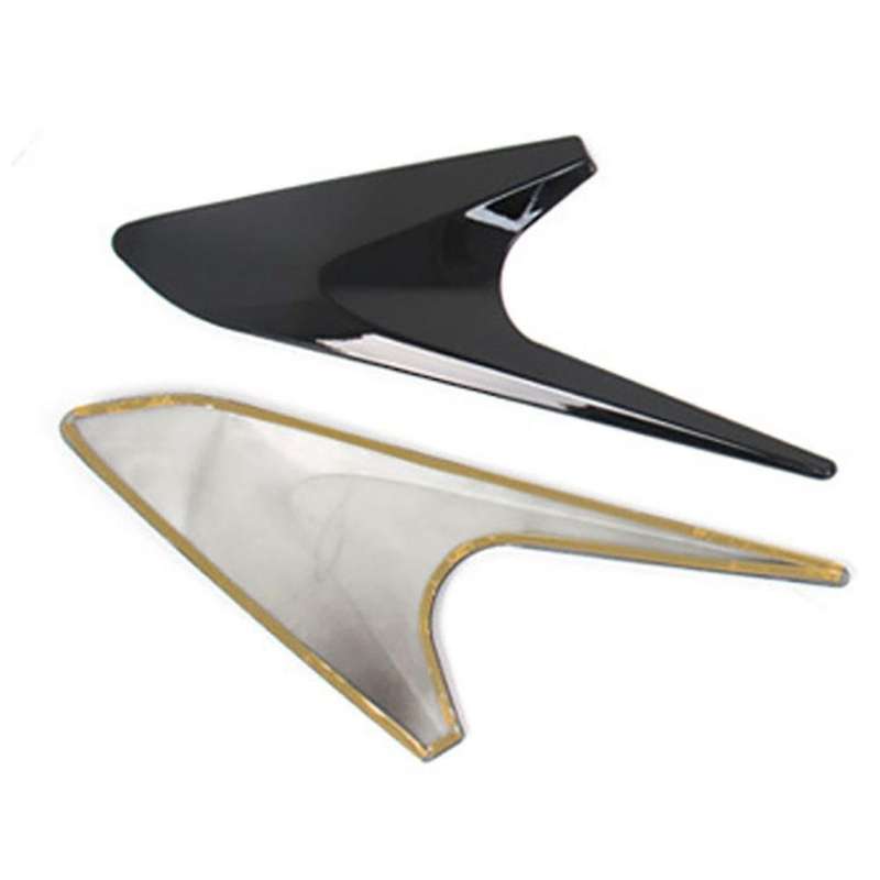 for Model 3 Rear Side Window Splitter Spoiler Side Cover Trim Stickers Glossy Black