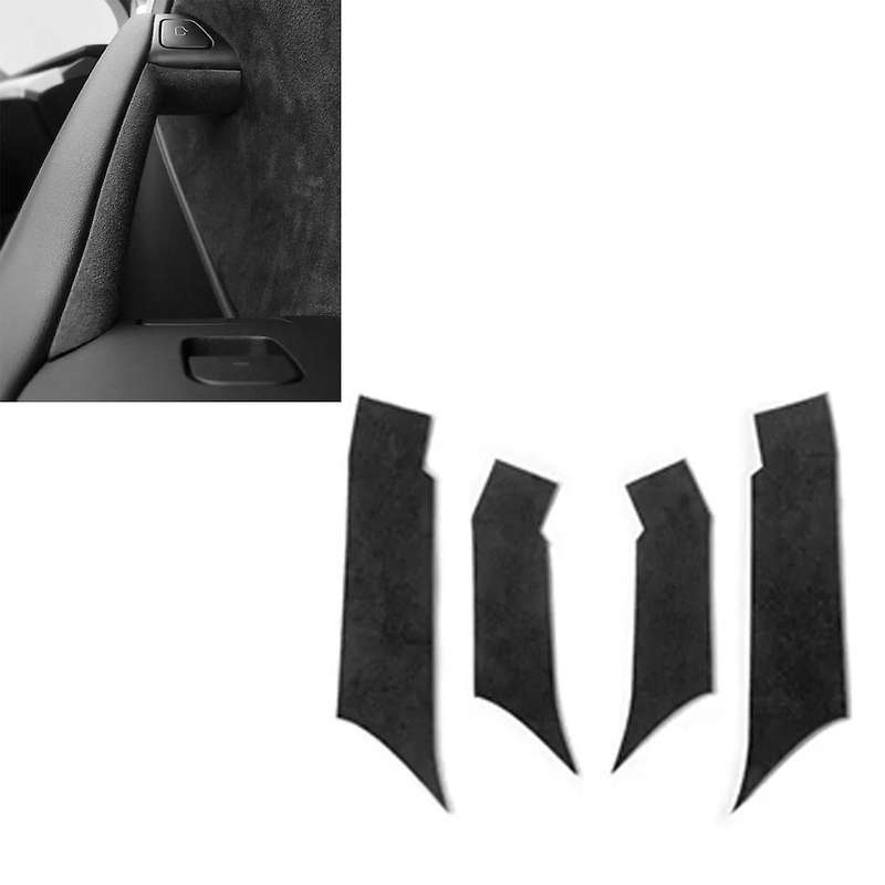 for Model 3 Y 2018-2023 Inside Door Handle Sticker Inner Protector Cover Italy Suede Car Interior R