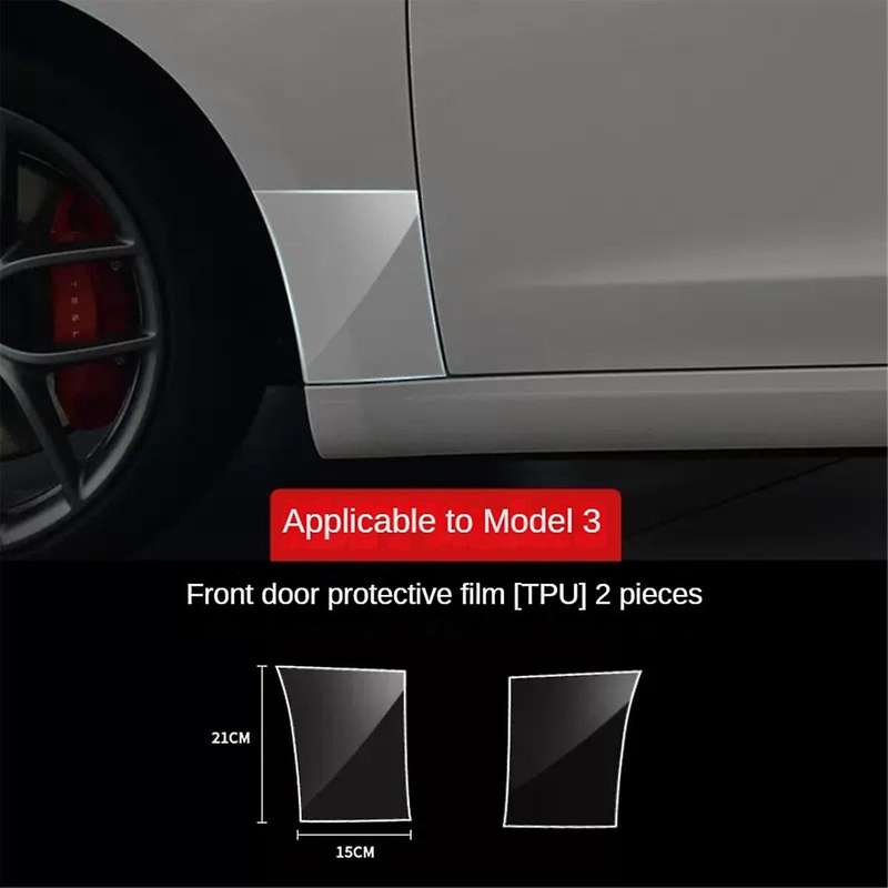 for Model 3 Rear Door Triangle Protective Film Car Rear Door Corner Anti-scratch Decorative Sticker