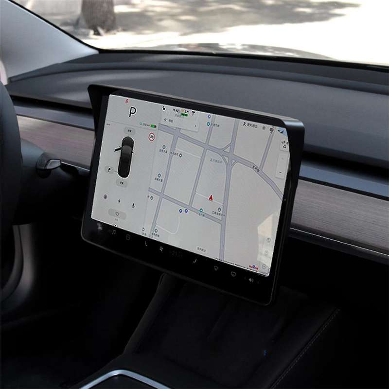 for Model 3/y 2021-2023 Screen Protective Frame Central Console Screen Sunshade Cover Accesories, A