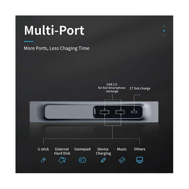 for Model 3/y 2021-2022 Quick Charger Intelligent Usb Docking Station Shunt Hub Car Interior Powere