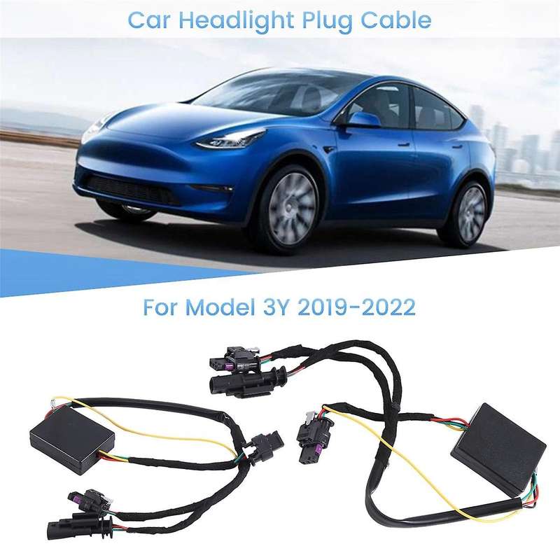 for Model 3/y 2019-2022 Plug Car Headlight Plug Cable