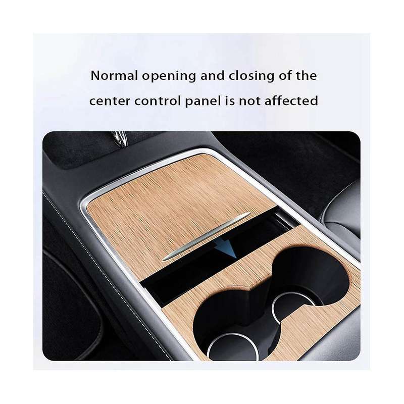 for Model 3 Y Centre Panel Decorative Stickers Interior Carbon Fiber Pattern