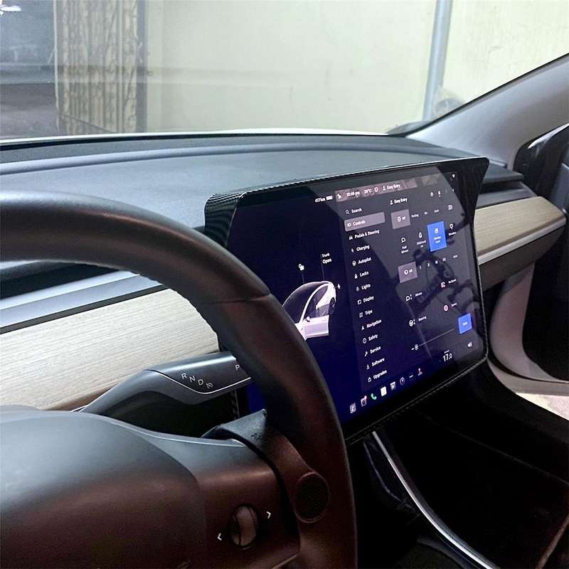 for Model 3/y 2021-2023 Screen Protective Frame Central Console Screen Sunshade Cover Accesories, B