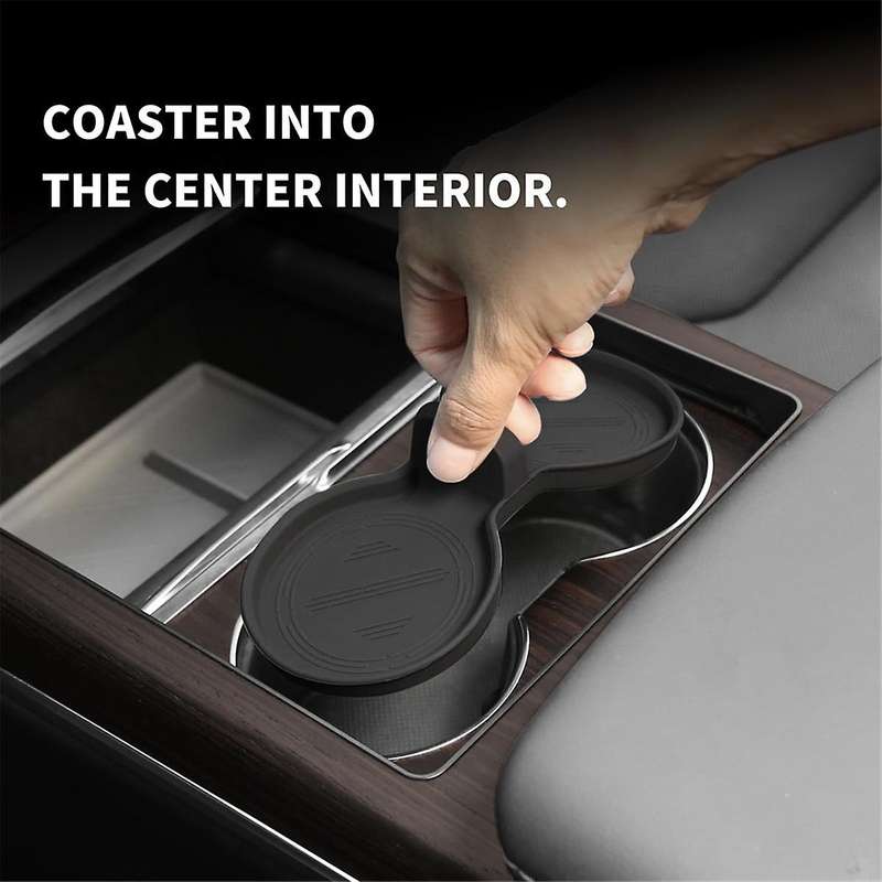 for Model S Model X 2022 2023 Model 3 2024 Center Console Cup Holder Insert Accessories - Black