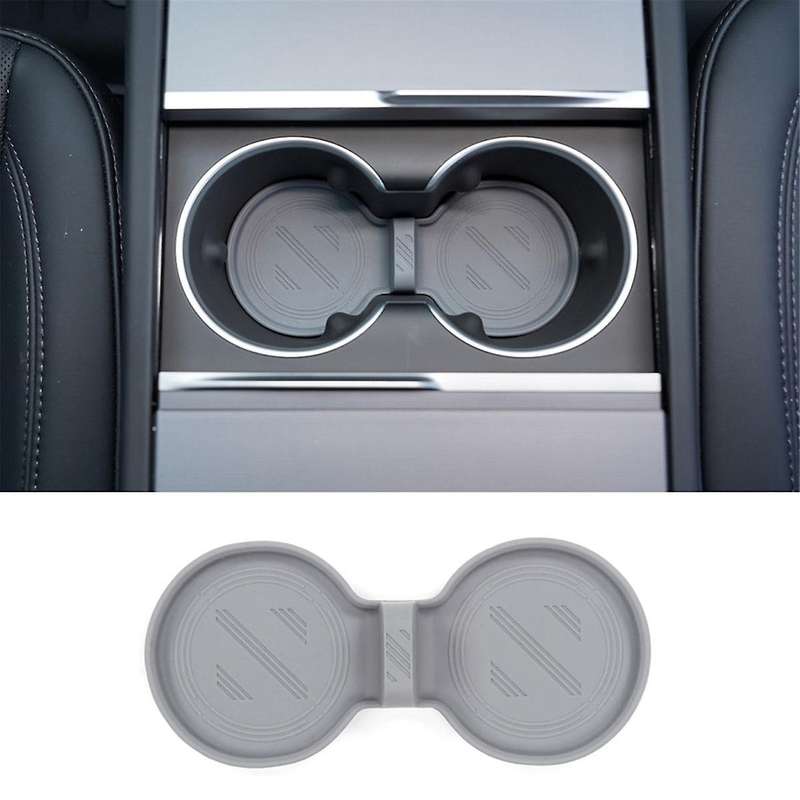 for Model S Model X 2022 2023 Model 3 2024 Center Console Cup Holder Insert Accessories - Gray
