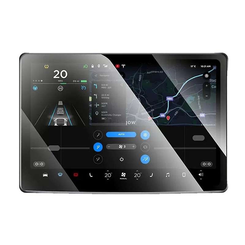 for Model X Model S 2022-2024 Navigation Tempered Film Air Conditioning Control Screen Film, 1pcs-a