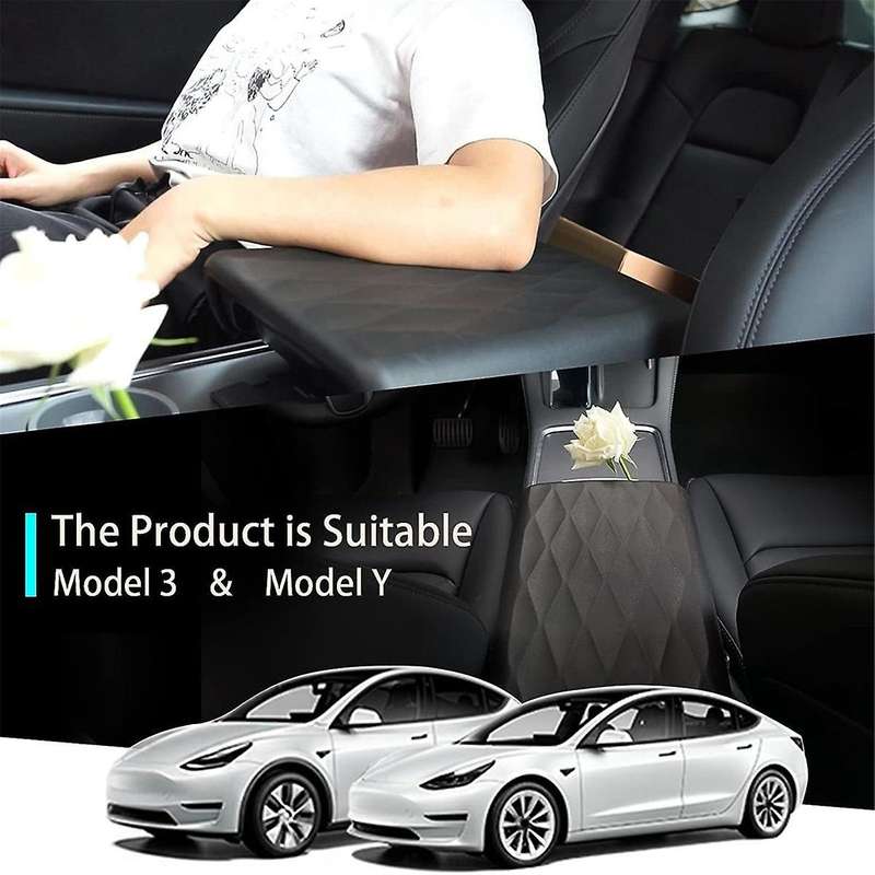 for Model Y 2017-2022 Center Console Cover - Armrest Box Cushion Protector Accessories