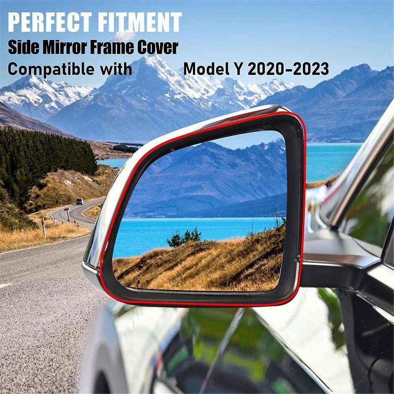 for Model Y 2019-2023 Side Mirror Cover Lower Bottom Bracket Frame 8202101 8202201(Right+Left)