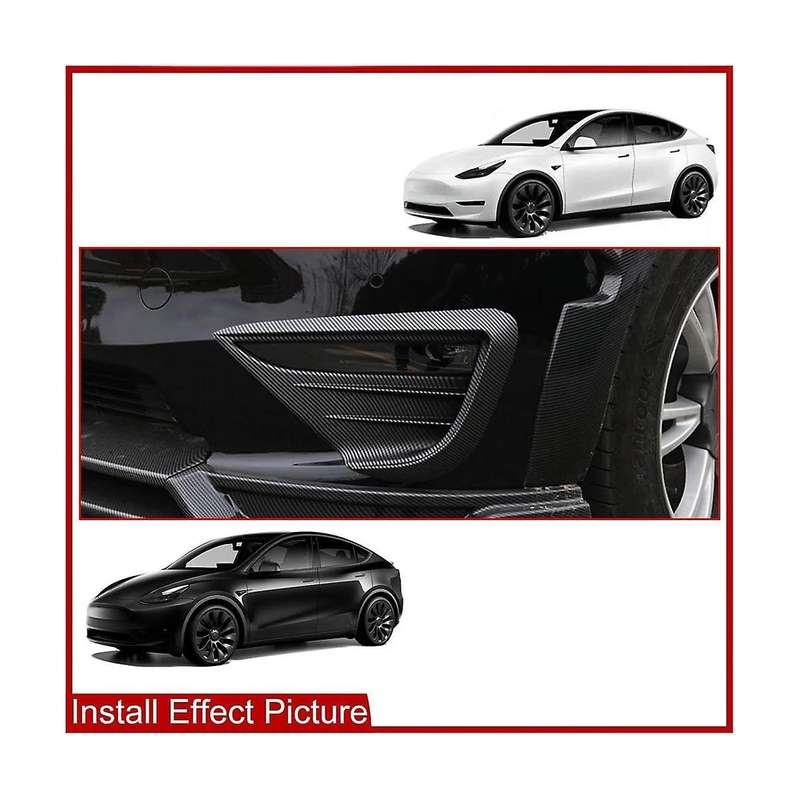 for Model Y 2021 2022 2023 Car Fog Lamp Spoiler Blade Trim Protective Cover Decoration Sticker Acces