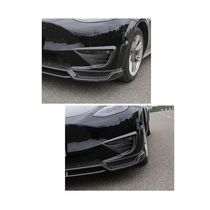 for Model Y 2021 2022 2023 Car Fog Lamp Spoiler Blade Trim Protective Cover Decoration Sticker Acces