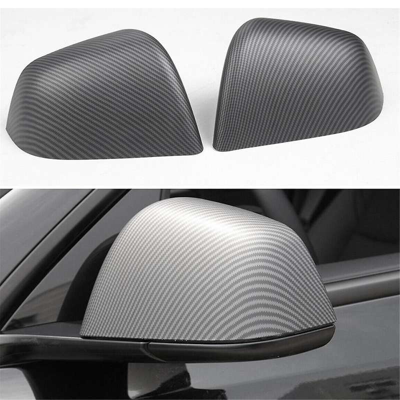 for Model Y 2020-2023 Rearview Mirror Cover Side Door Mirror Cover Cap Trim Car Accessories Matte Ca