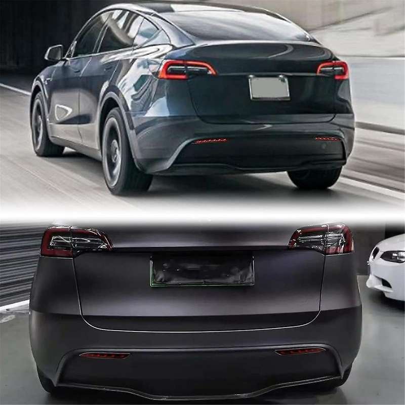 for Model Y 2021 2022 Rear Fog Light Bumper Reflectors Brake Tail Sequential Flash Singal Lights Ass
