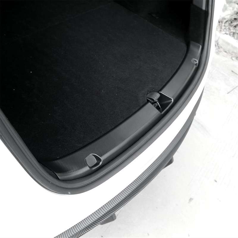 for Model Y 2021 2022 2023 Trunk Guard, Car Rear Bumper Guard, Rear Trunk Sill Guard Cover, Trunk Ed