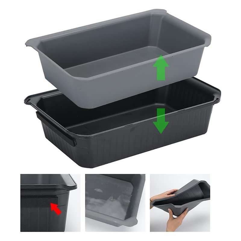 for Model Y 2021-2023 Front Under Seat Storage Organizer, Double-layer Hidden Storage Box Accessorie