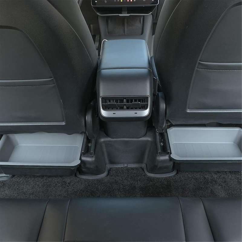 for Model Y 2021-2023 Front Under Seat Storage Organizer, Double-layer Hidden Storage Box Accessorie