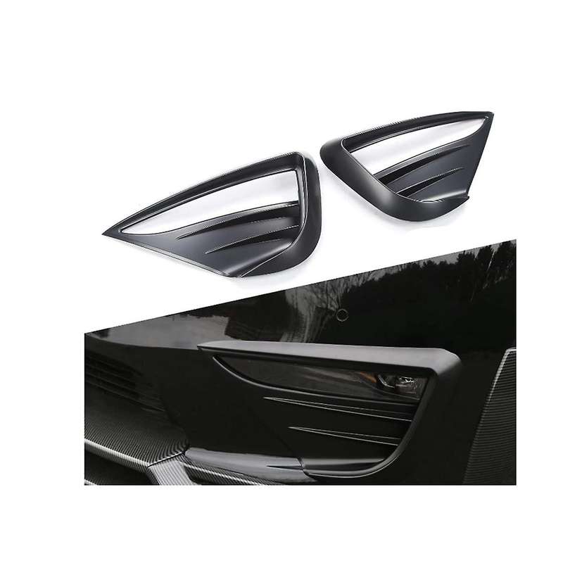 for Model Y 2021-2022 Car Fog Lamp Spoiler Blade Trim Protective Cover Woof Tooth Wind Knife Sticker