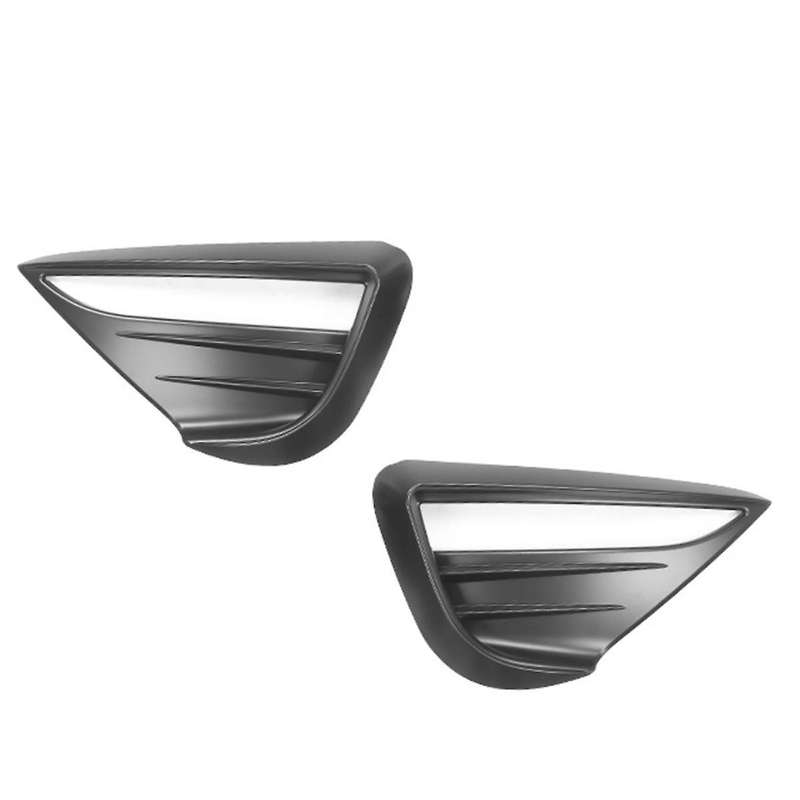 for Model Y 2021-2022 Car Fog Lamp Spoiler Blade Trim Protective Cover Woof Tooth Wind Knife Sticker