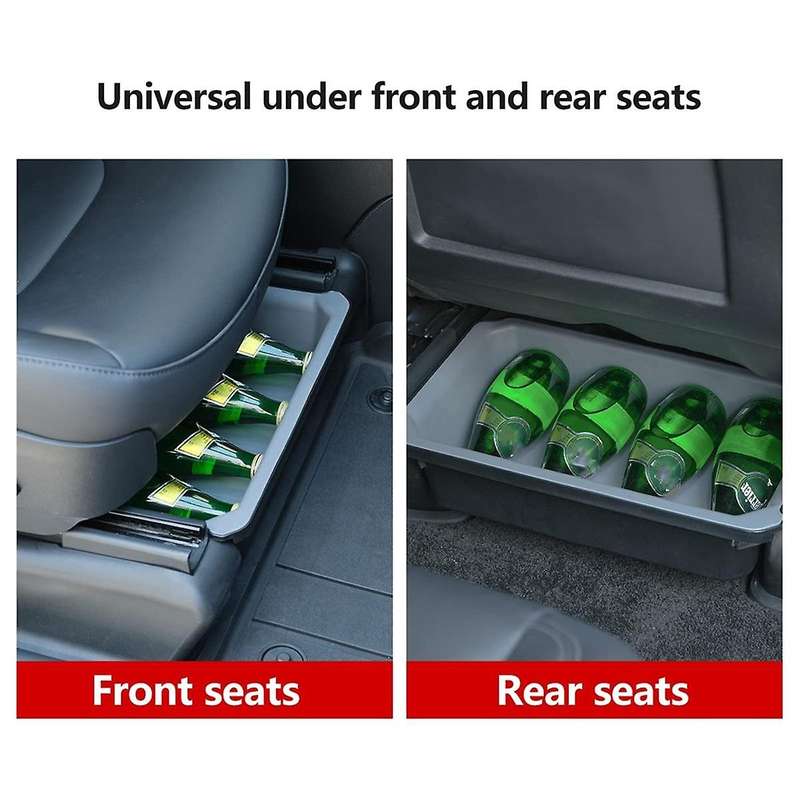 for Model Y 2021-2023 Front Under Seat Storage Organizer, Double-layer Hidden Storage Box Accessori