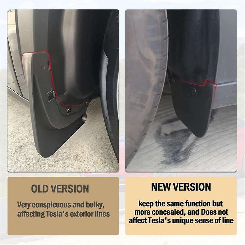 for Model Y 2021-2023 Mud Flaps - Splash Guards No Need to Drill Holes, Front/rear Splash Mudguard 4