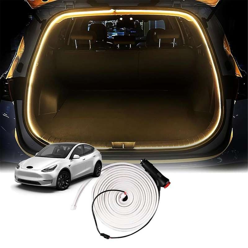 for Model Y 2021-2023 Car Led Light Strip Flexible Rear Trunk Waterproof Neon Lights Accessories (wa