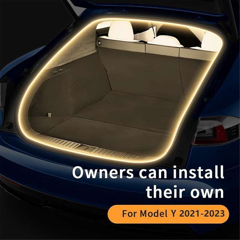 for Model Y 2021-2023 Car Led Light Strip Flexible Rear Trunk Waterproof Neon Lights Accessories (w