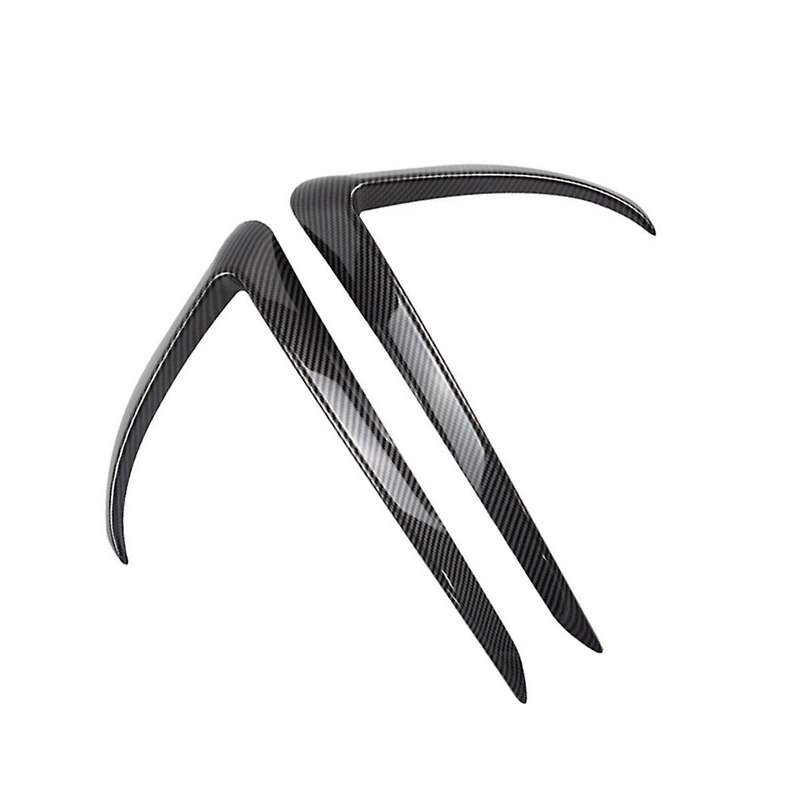 for Model Y Front Fog Light Cover Spoiler Wind Knife Surround Accessories Glossy Carbon Fiber Patte
