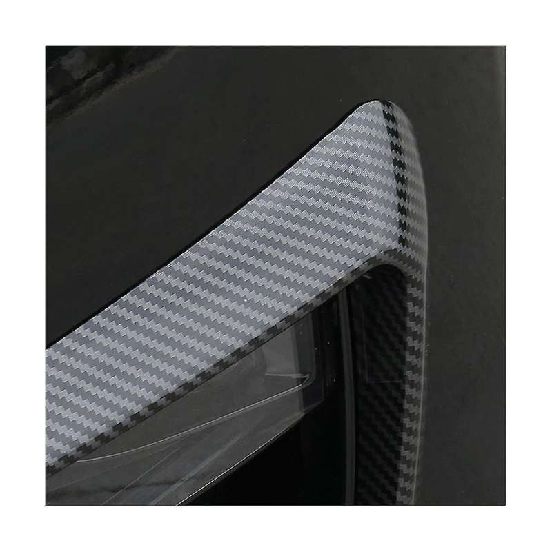 for Model Y Front Fog Light Cover Spoiler Wind Knife Surround Accessories Glossy Carbon Fiber Patte