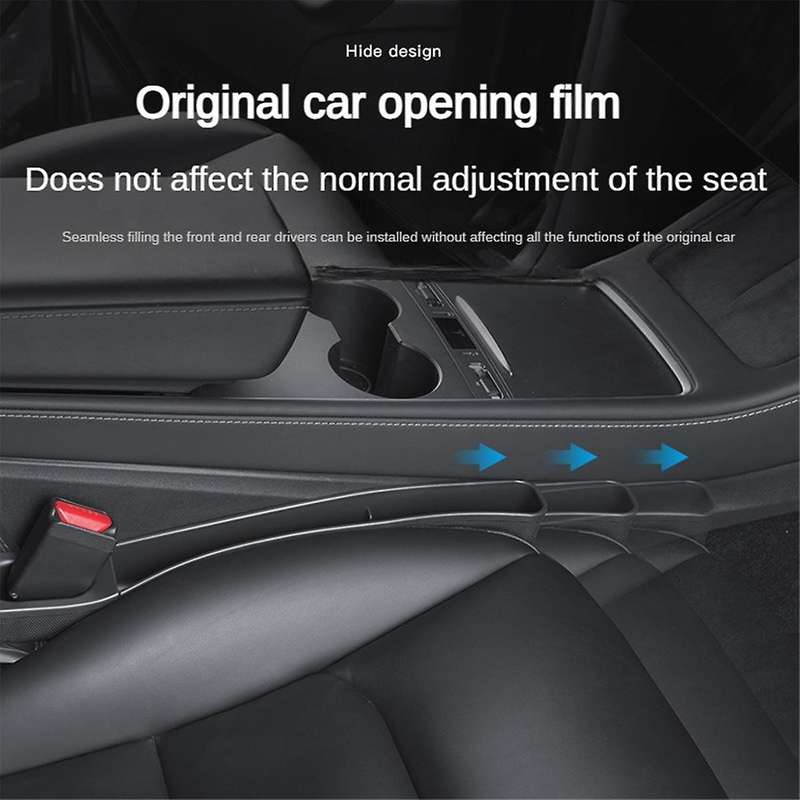 for Model Y Model 3 2021-2023 Car Seat Space Filler with Organizer, Stop Things Dropping Car Accesso