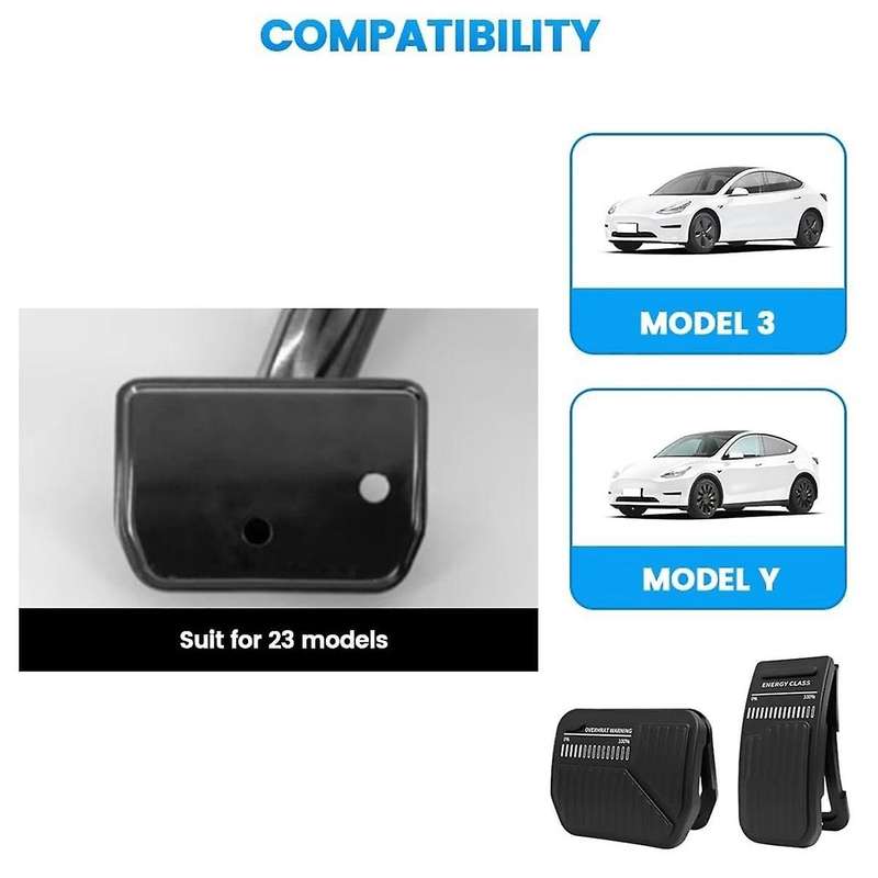 for Model Y Model 3 2023 Pedal Covers, Gas Pedal Brake Pedal Accelerator Pedal Cover Accessories (Bl